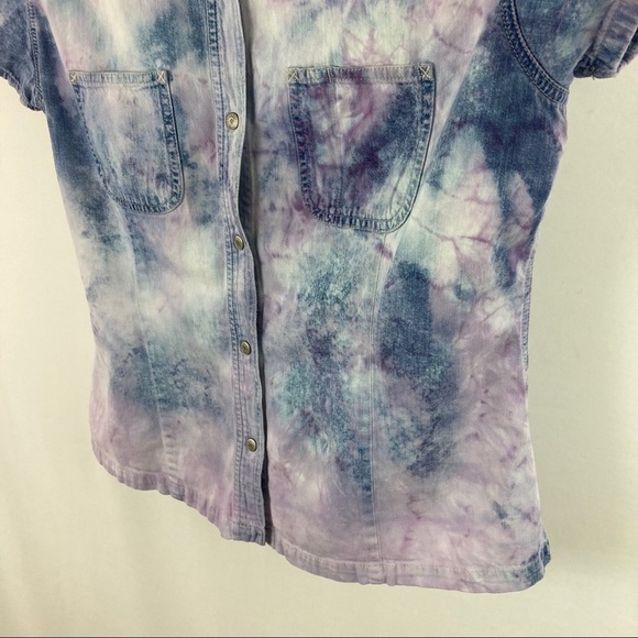 CUSTOM Gap Reverse Tie Dye Snap-Up L - Picture 10 of 12